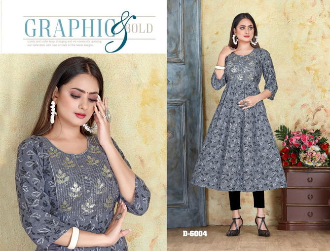 Beauty Queen Poppy1 Rayon Fancy Wear Latest Anarkali Kurti Collection